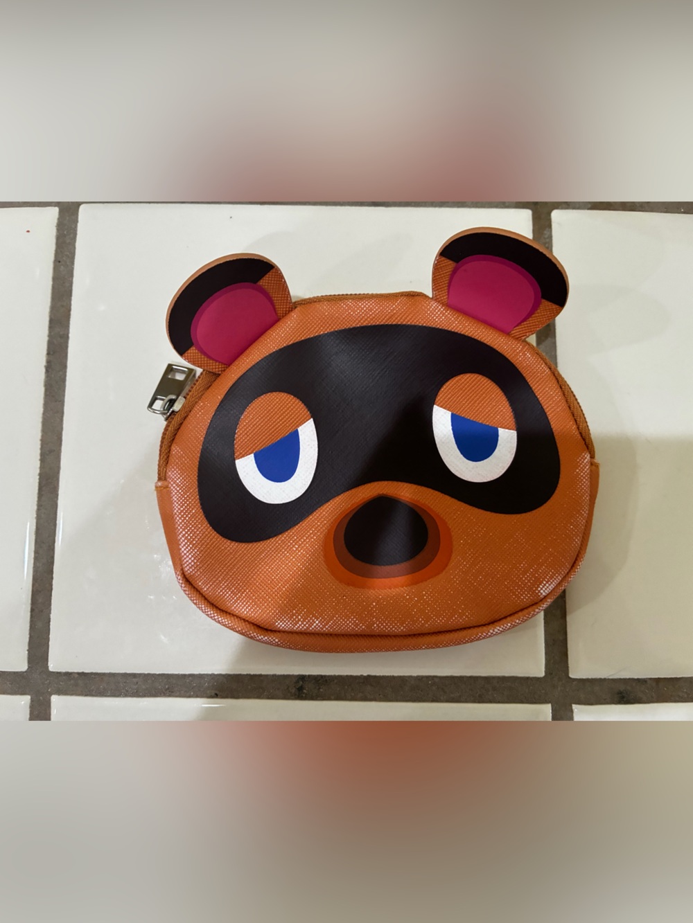 Animal Crossing Tom Nook Themed Brown & Black Coin/Card Pouch